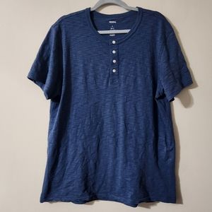 Sonoma Henley T-Shirt Mens Size L Blue Breathable Fabric Cotton Sustainable